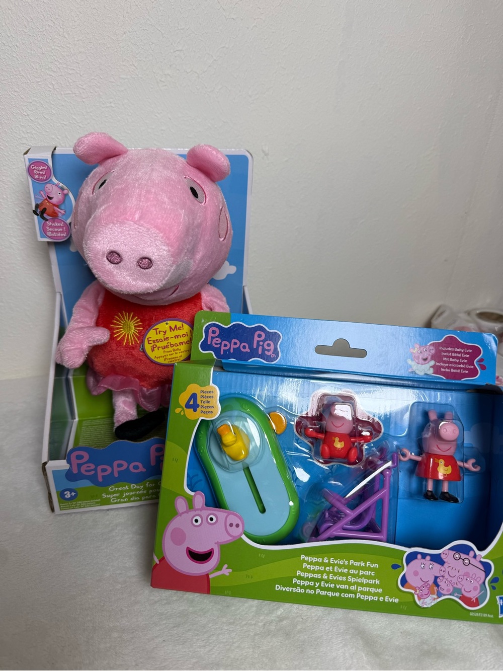 Peppa Pig Toy Bundle – Interactive Plush + Park Fun Playset